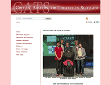 Tablet Screenshot of criticsawards.theatrescotland.com